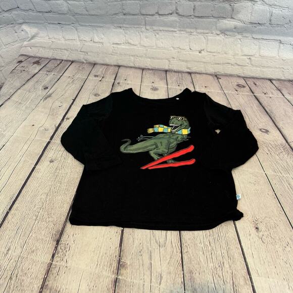 Posh Peanut Skiing Dinosaur Bamboo Shirt - Picture 1 of 2